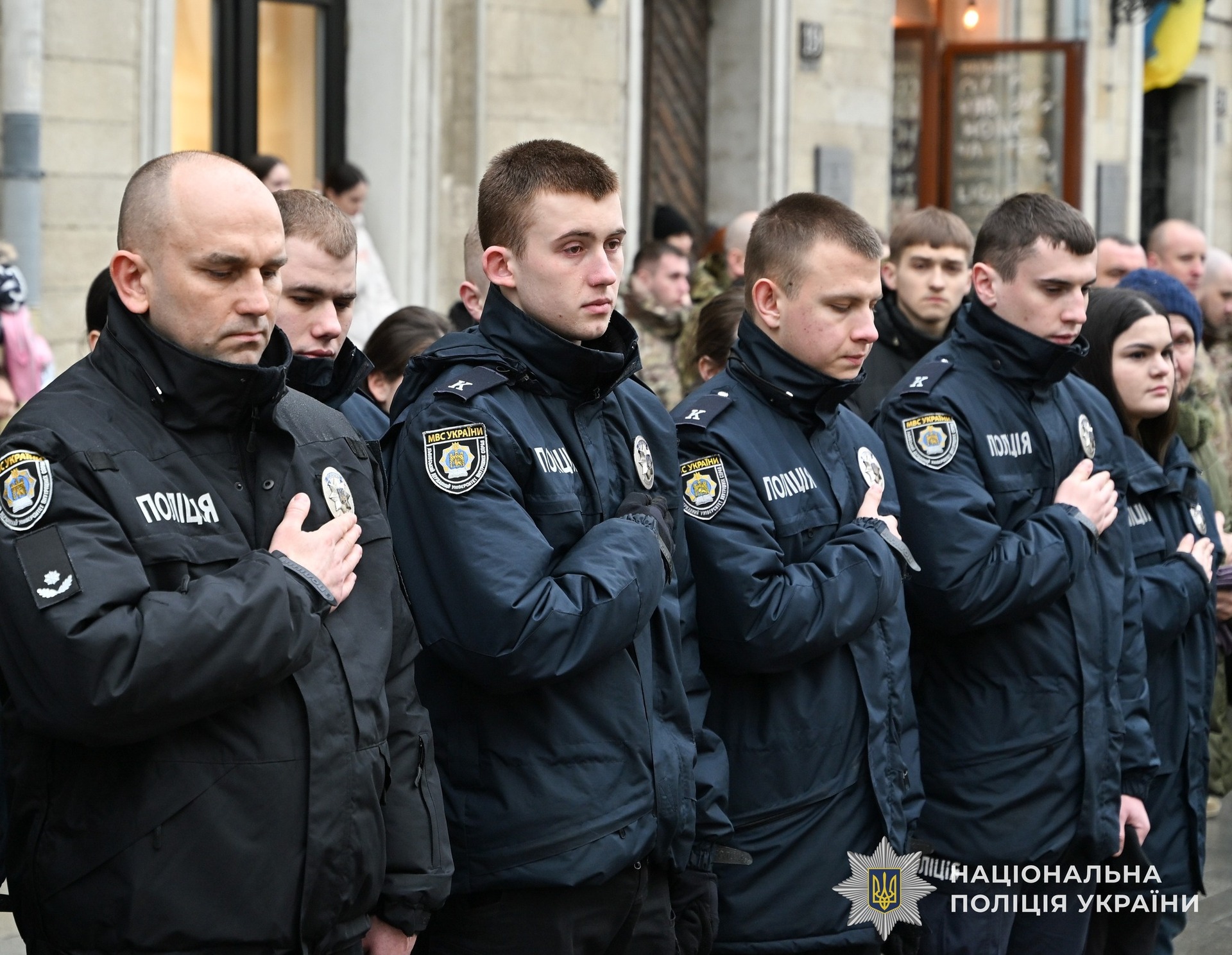 Фото до матеріалу: Як у Львові прощалися з поліцейською, яка загинула від вибуху у Львові: фоторепортаж