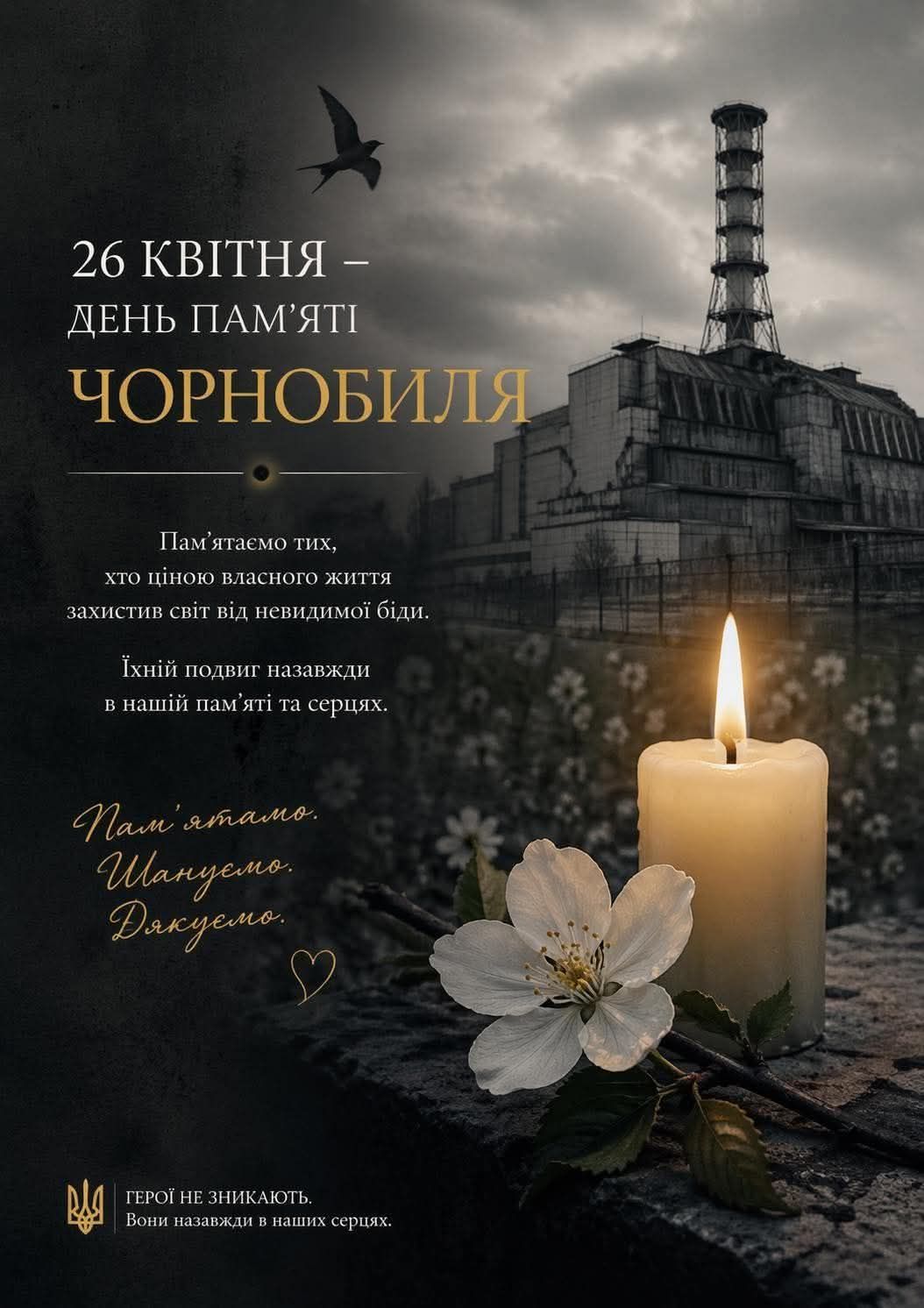 Фото до матеріалу: 40 років після Чорнобильської катастрофи: пам'ять, уроки безпеки та надія