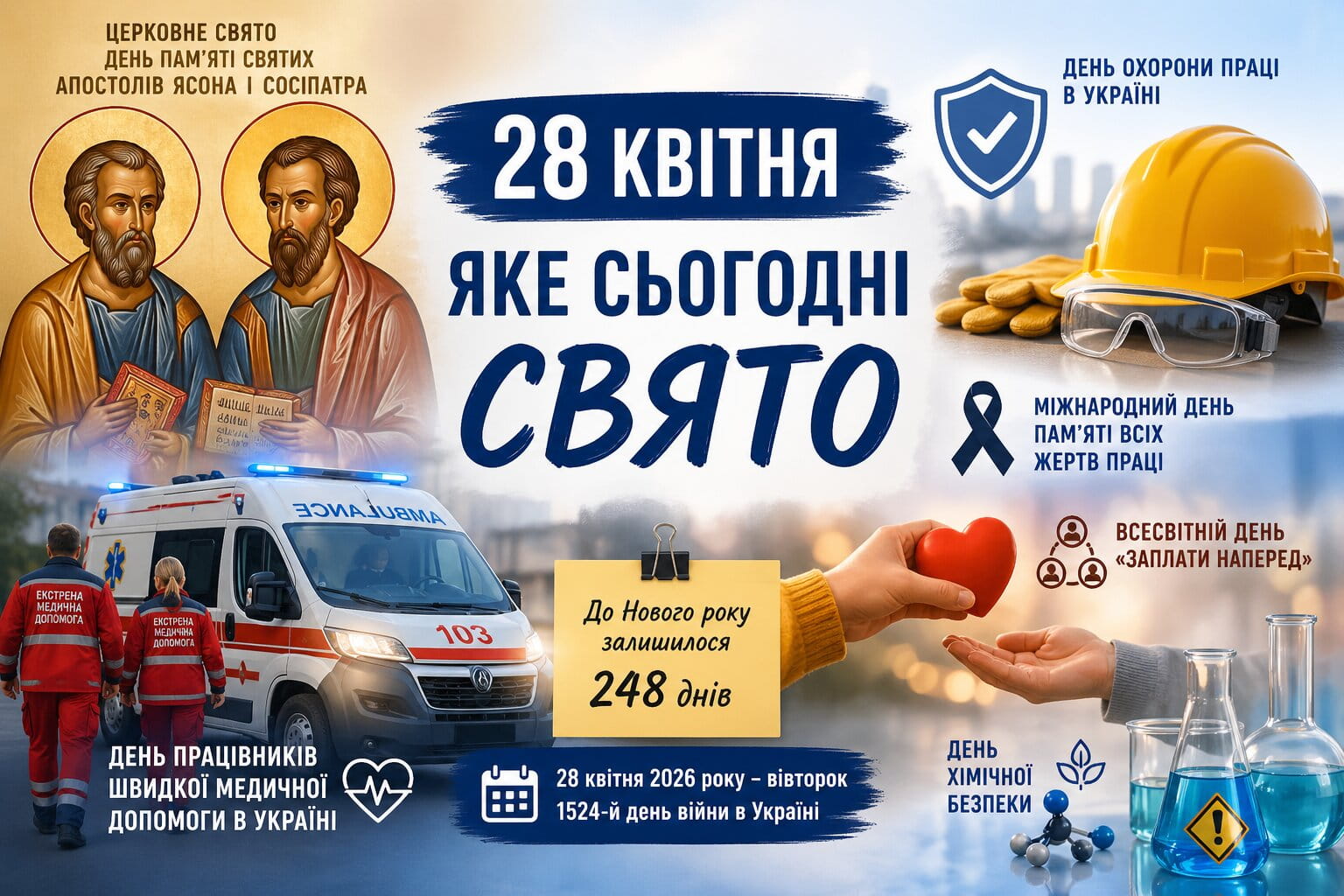 Фото до матеріалу: 28 квітня в Україні: свята, пам'ять та безпека праці