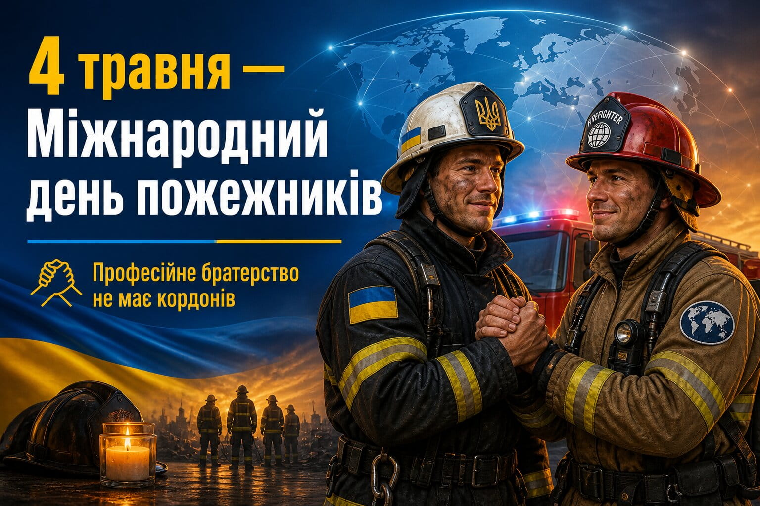 Фото до матеріалу: Міжнародний день пожежників: українські рятувальники подякували світовим партнерам