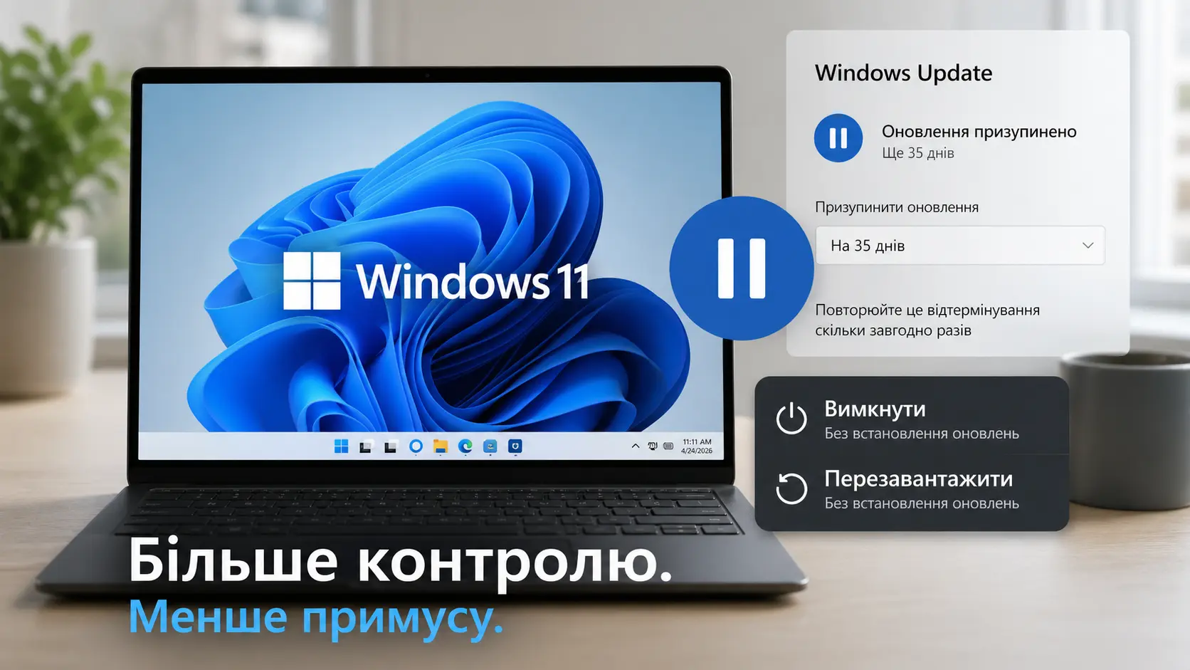 Фото до матеріалу: Windows 11 повертає контроль над оновленнями: користувачі зможуть ігнорувати апдейти