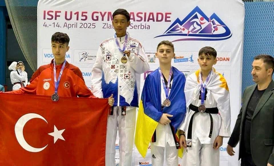 Фото до матеріалу: Бронза на Гімназіаді ISF U15: вінничанин Артем Семенюк відкрив медальний залік України