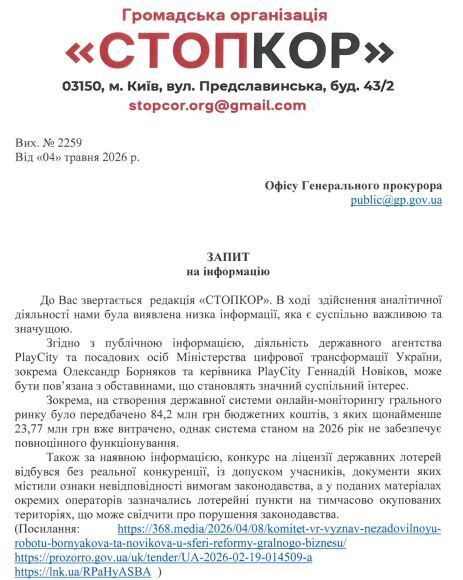 Фото до матеріалу: 84,2 млн грн на вітер: PlayCity під керівництвом Борнякова і Новікова довели реформу до розслідування
