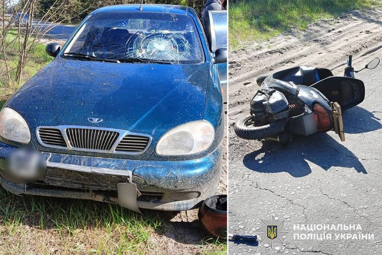 Фото до матеріалу: У Славуті п'яний водій зіткнувся зі скутером пенсіонерів
