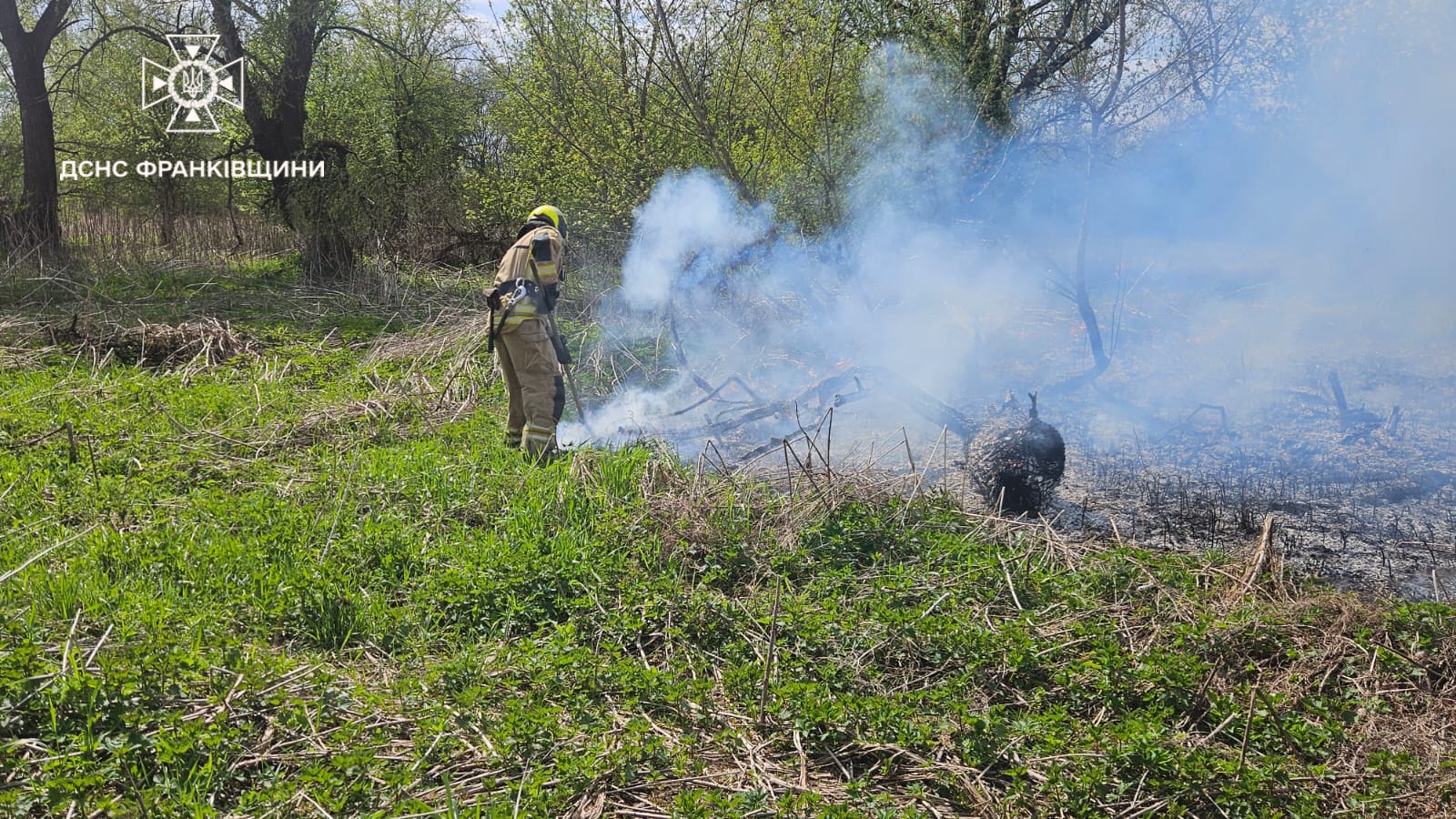 Фото до матеріалу: За вихідні на Франківщині — 23 пожежі сухостою: з початку року вогонь знищив 67 гектарів