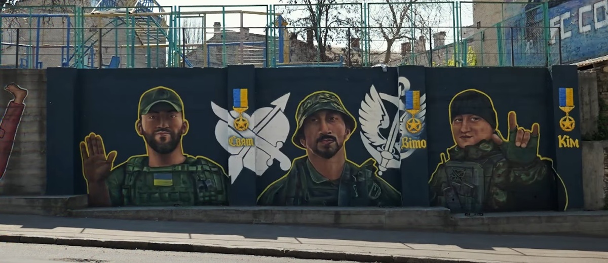 Фото до матеріалу: В Одесі з'явився мурал на честь морпіхів, які загинули в боях за Херсонщину