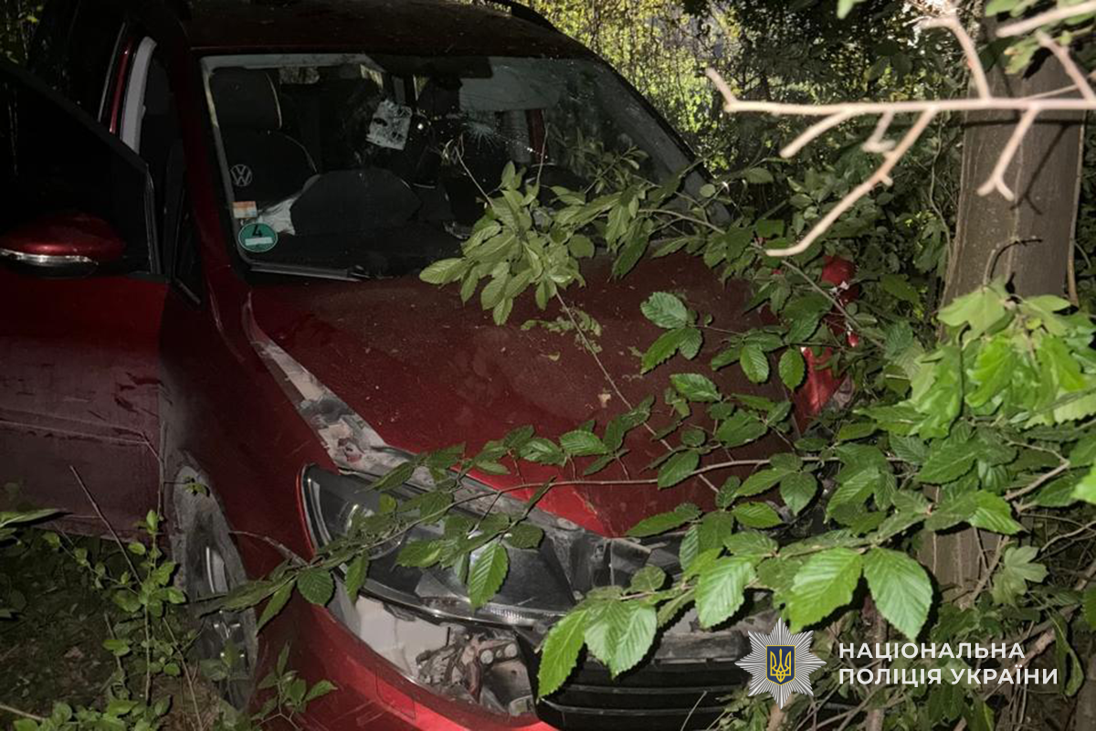 Фото до матеріалу: П'яний водій злетів у лісосмугу на Борщівщині: дитина стала першою, хто повідомив про аварію поліції