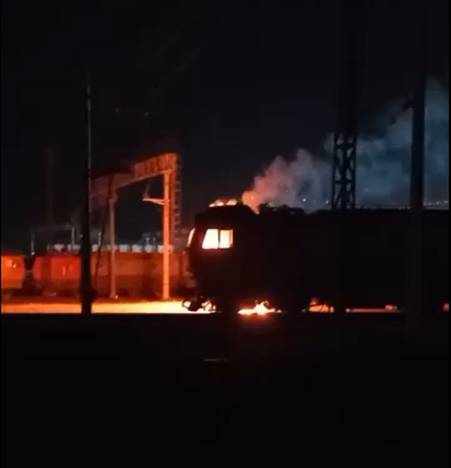 Фото до матеріалу: Проукраїнські партизани знищили локомотив на логістичному маршруті до Сум