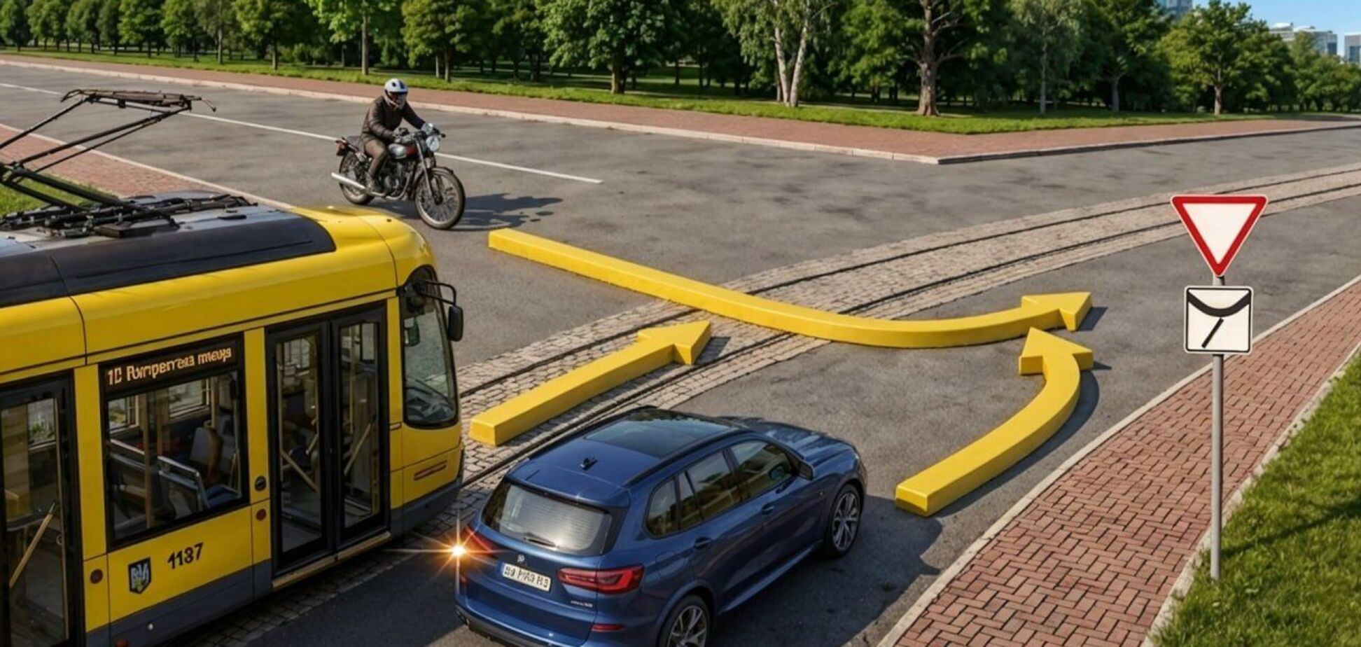 Фото до матеріалу: Тест на знання ПДР: хто проїде перехрестя останнім?