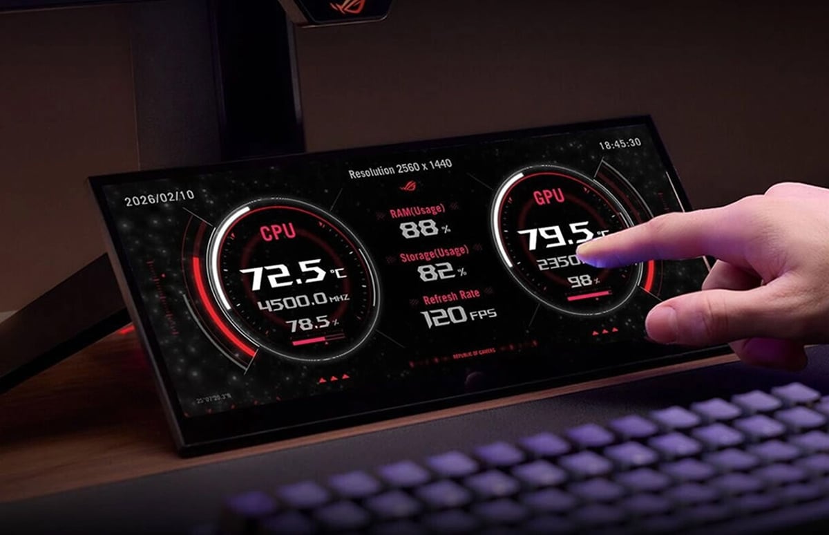 Фото до матеріалу: Asus представила незвичайний 12,3-дюймовий монітор ROG Strix XG129C: компактний дисплей для стримерів, геймерів і моніторингу ПК