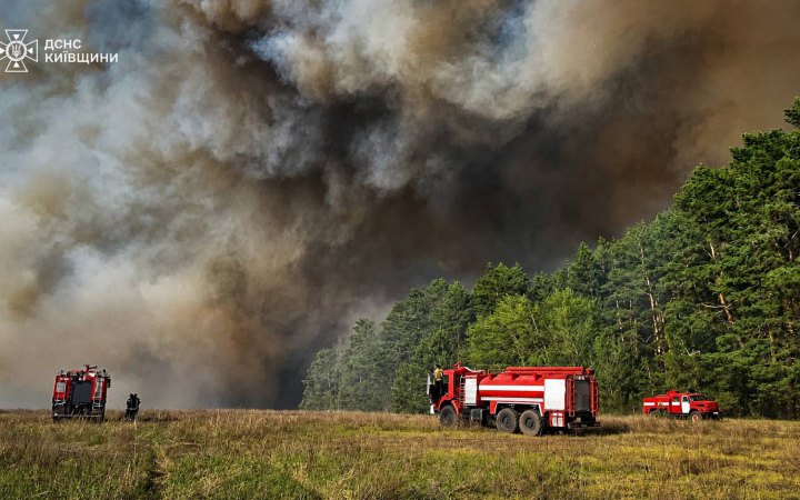 Фото до матеріалу: У Київській області виявили дрон із вибухівкою: лісова пожежа могла бути наслідком диверсії