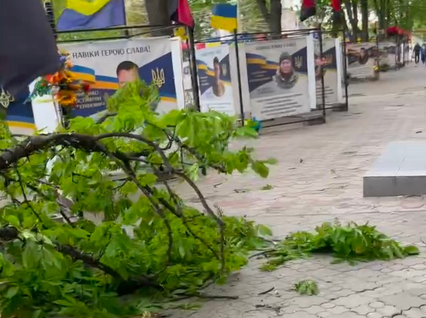 Фото до матеріалу: Буревій на Криворіжжі: тисячі без світла, повалені дерева та пошкоджені пам'ятники