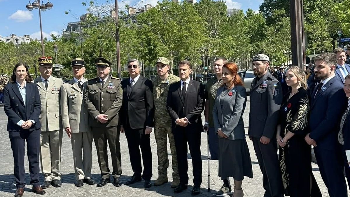Фото до матеріалу: Ветерани російсько-української війни взяли участь у вшануванні жертв Другої світової у Франції