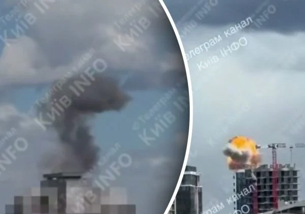 Фото до матеріалу: У Києві сталася атака БПЛА: є постраждалий, пожежі та зіткнення авто