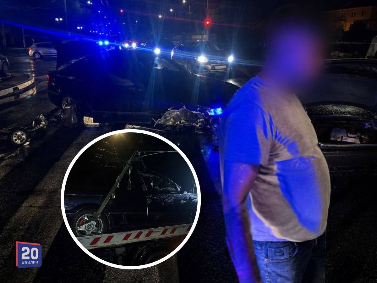 Фото до матеріалу: Вінниця: водій BMW врізався у огорожу на Брацлавській, виявили ознаки сп'яніння