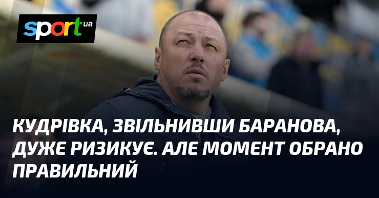 Фото до матеріалу: Кудрівка звільнила Баранова перед фінішем сезону: ризики та новий тренер