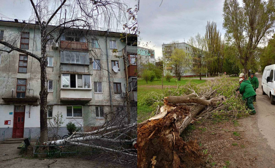 Фото до матеріалу: Буревій на Криворіжжі: тисячі без світла, повалені дерева та пошкоджені пам'ятники