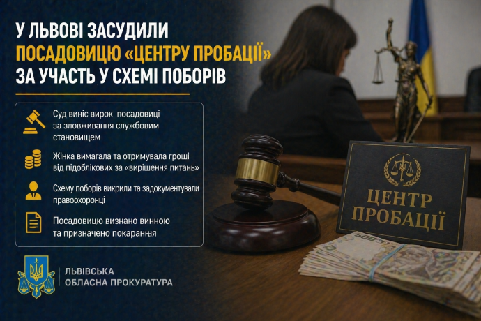 Фото до матеріалу: Сихівський суд виніс вирок начальниці «Центру пробації» за схему поборів