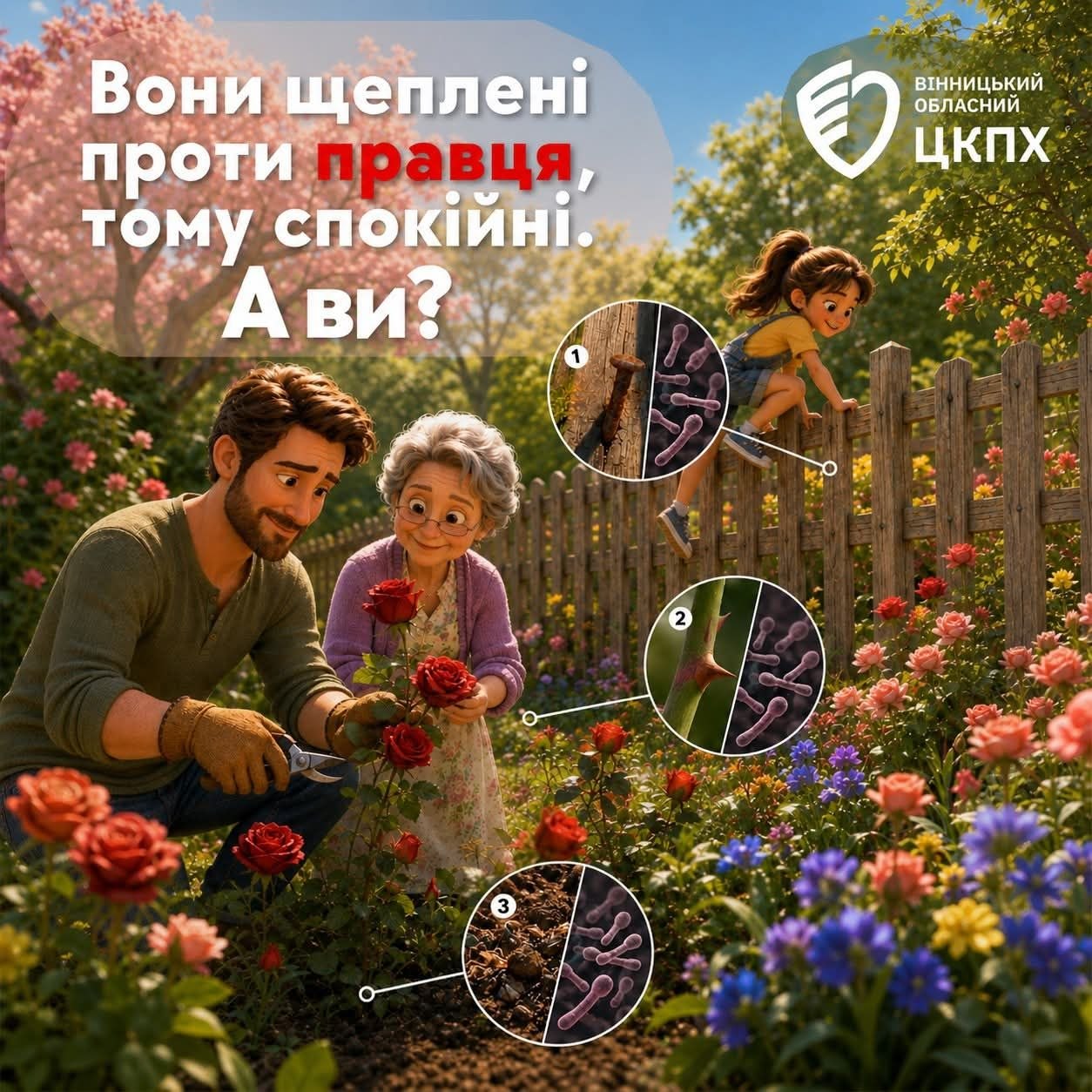 Фото до матеріалу: Жителі Жмеринки та Вінниччини мають вакцинуватися від правця перед городним сезоном