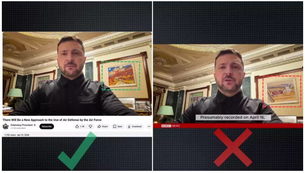 Фото до матеріалу: Російська пропаганда створила фейковий репортаж BBC про крадену картину Сезанна в кабінеті Зеленського