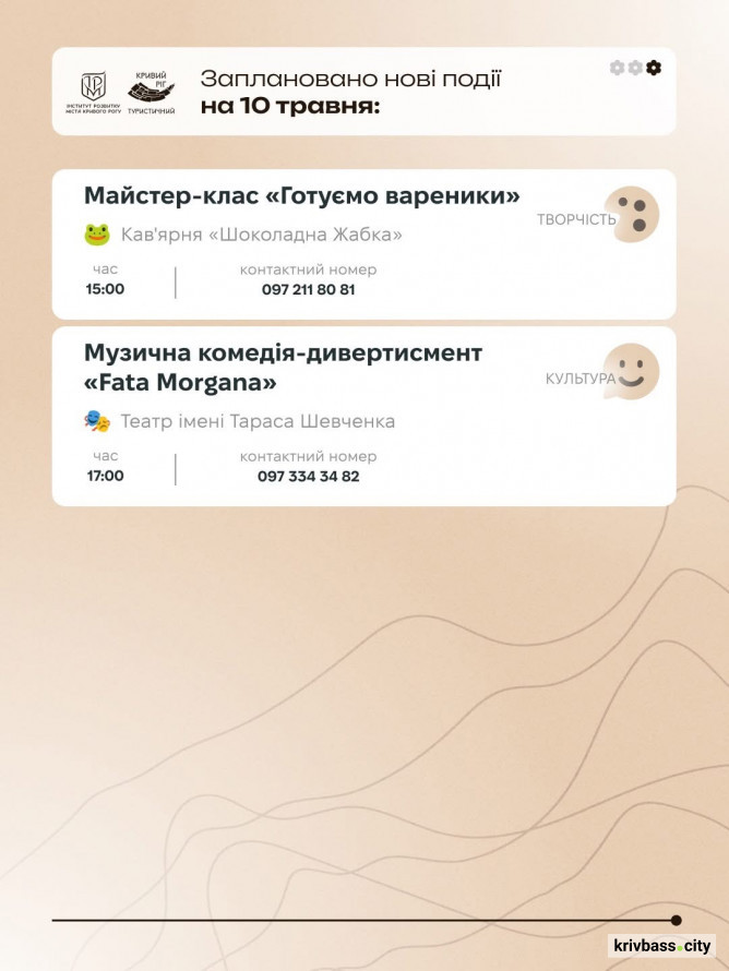 Фото до матеріалу: Криворізький вікенд: насичена програма для сімей та гостей міста 9 та 10 травня