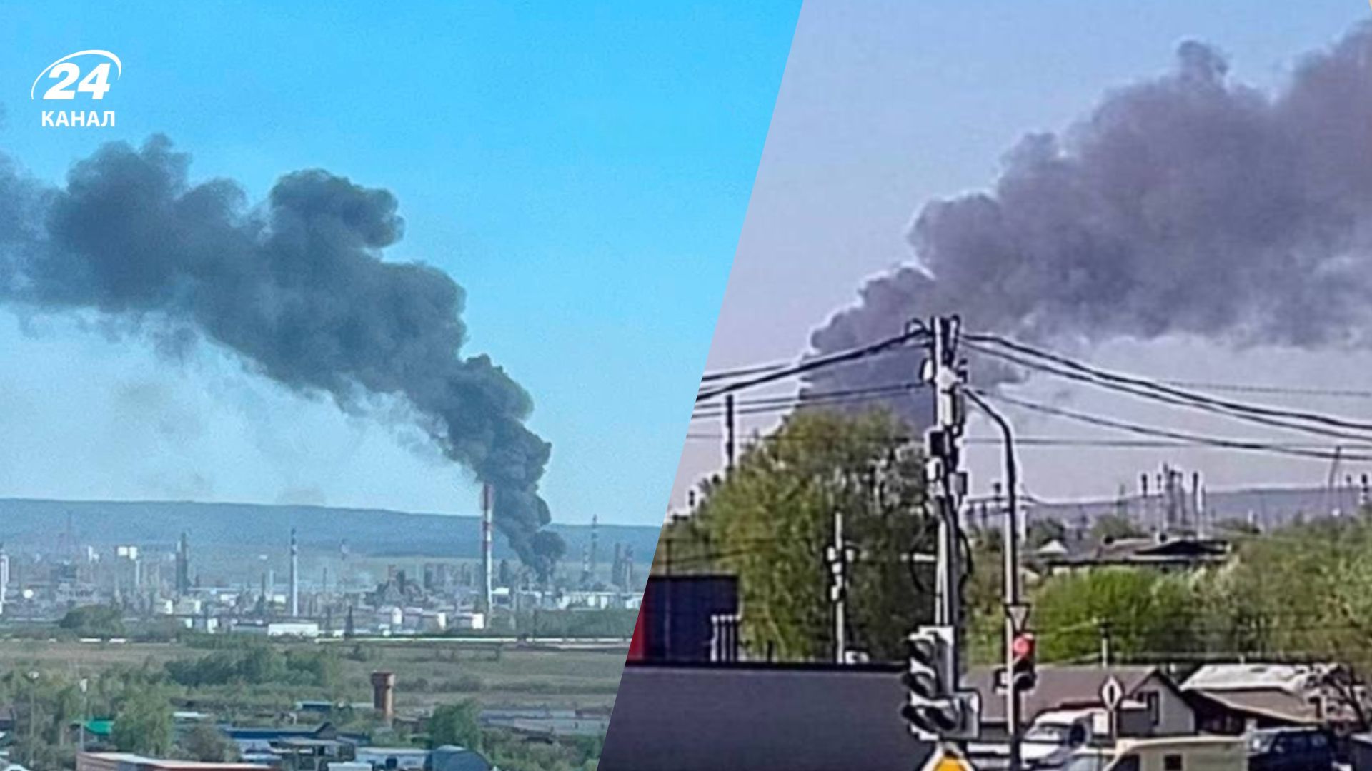 Фото до матеріалу: Втретє за 9 днів: у російській Пермі знову активно вибухав місцевий НПЗ