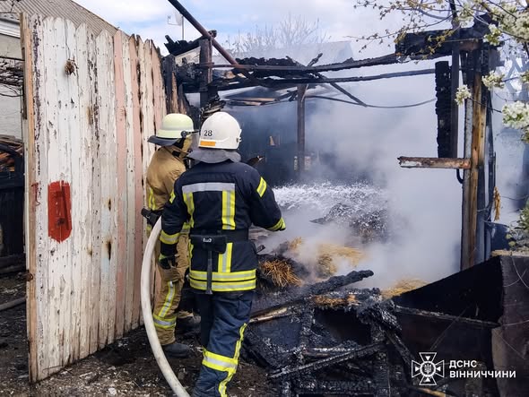 Фото до матеріалу: 12 пожеж за добу на Вінниччині: від екосистем до житлових будинків