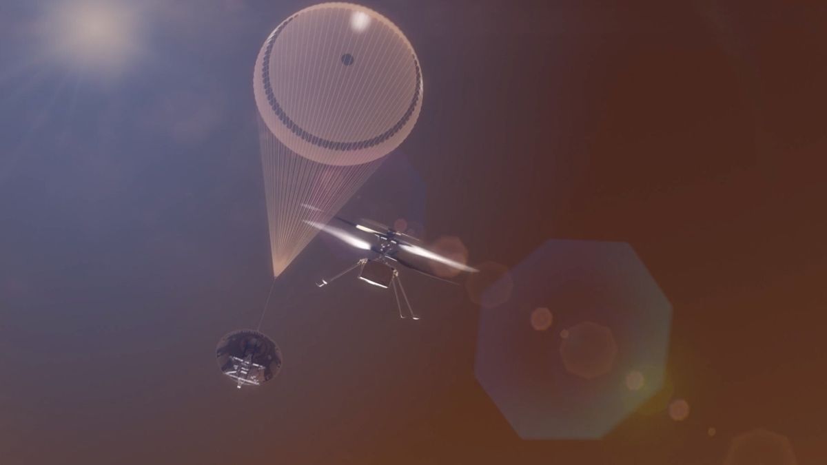 Фото до матеріалу: Ротори марсіанського гелікоптера NASA подолали Mach 1