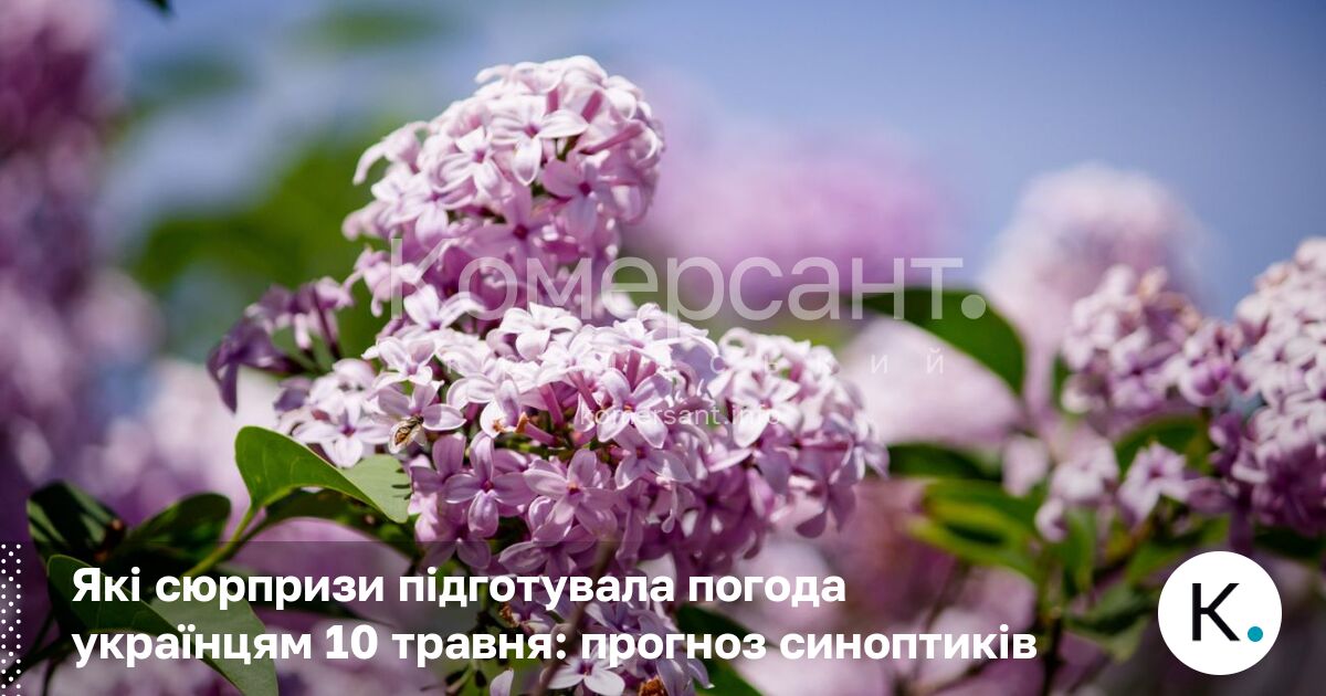 Фото до матеріалу: Прогноз погоди на 10 травня: синоптики попереджають про дощі та грози в Україні