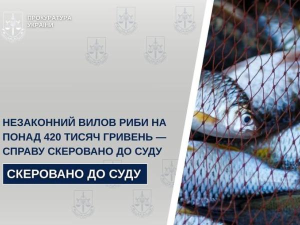 Фото до матеріалу: Справу за незаконний вилов риби на 422 тисячі гривень скеровано до суду
