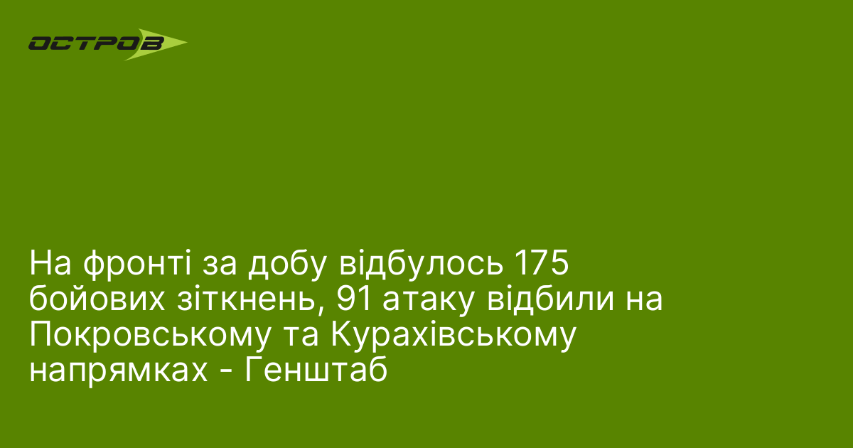Фото до матеріалу: Генштаб: за добу на фронті 175 бойових зіткнень та 91 відбита атака