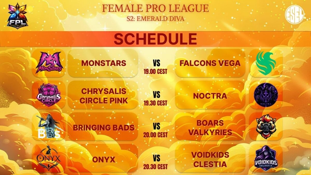 Фото до матеріалу: Груповий етап Female Pro League S2: розклад матчів Emerald Diva на 11 травня