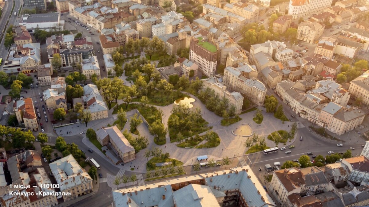 Фото до матеріалу: У Львові офіційно схвалили проєкт великого скверу на місці ринку «Добробут»