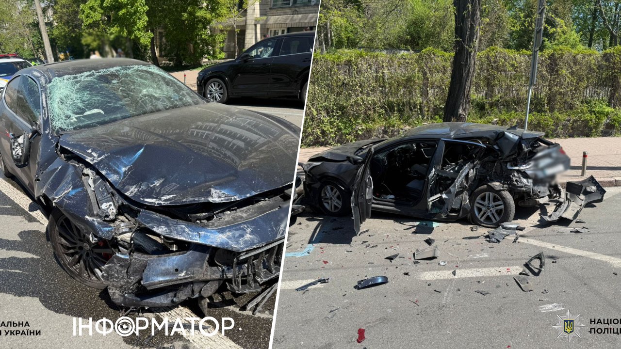 Фото до матеріалу: П'яний водій Maserati втік від поліції та влаштував жахливе ДТП у Печерському районі: постраждав людина