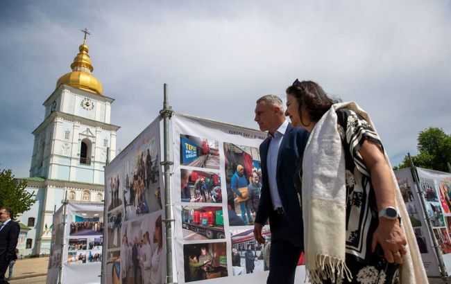 Фото до матеріалу: Виставка до Дня Європи та нова допомога: Кличко подякував партнерам за підтримку Києва