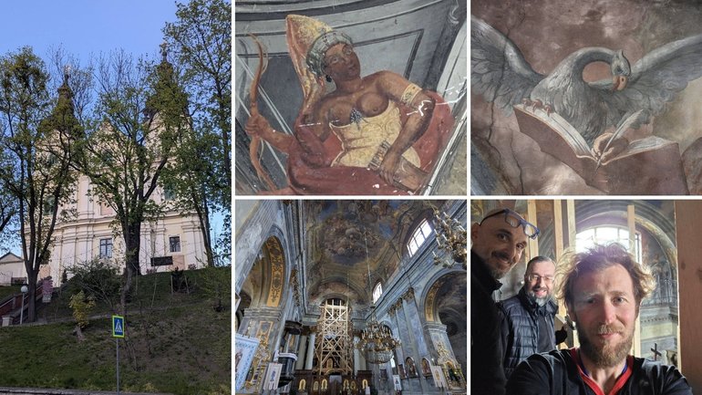 Фото до матеріалу: У Львові відреставрують стінопис храму Св. Архистратига Михаїла XVII століття