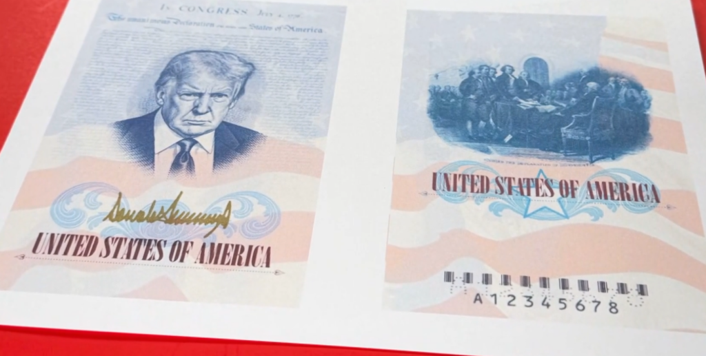 Фото до матеріалу: Унікальний паспорт США з портретом Трампа: хто зможе отримати ювілейний документ