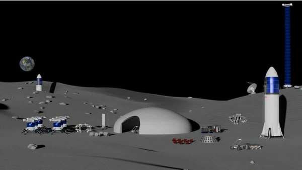 Фото до матеріалу: NASA презентувала концепцію місячної бази з роботами-павуками та штучним інтелектом