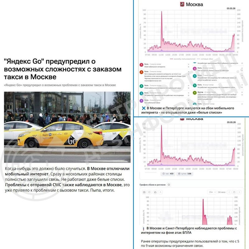 Фото до матеріалу: Вимкнення інтернету в Росії: що сталося напередодні 9 травня