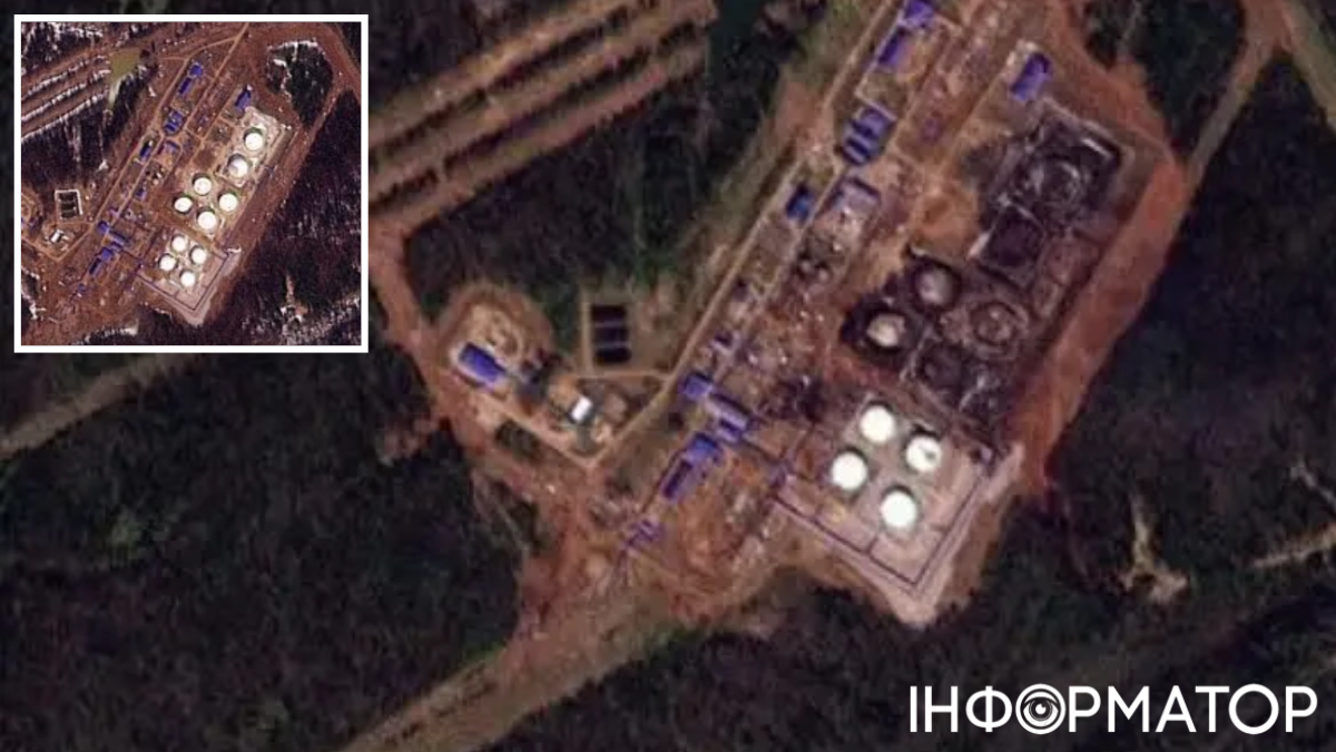 Фото до матеріалу: Пожежу на нафтобазі біля Пермі гасили 12 днів, знищено шість резервуарів