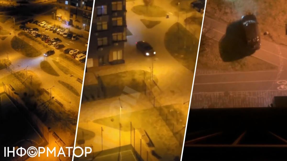 Фото до матеріалу: Водій Ford Explorer влаштував ралі на паркінгу ЖК «Варшавський» на Виноградарі