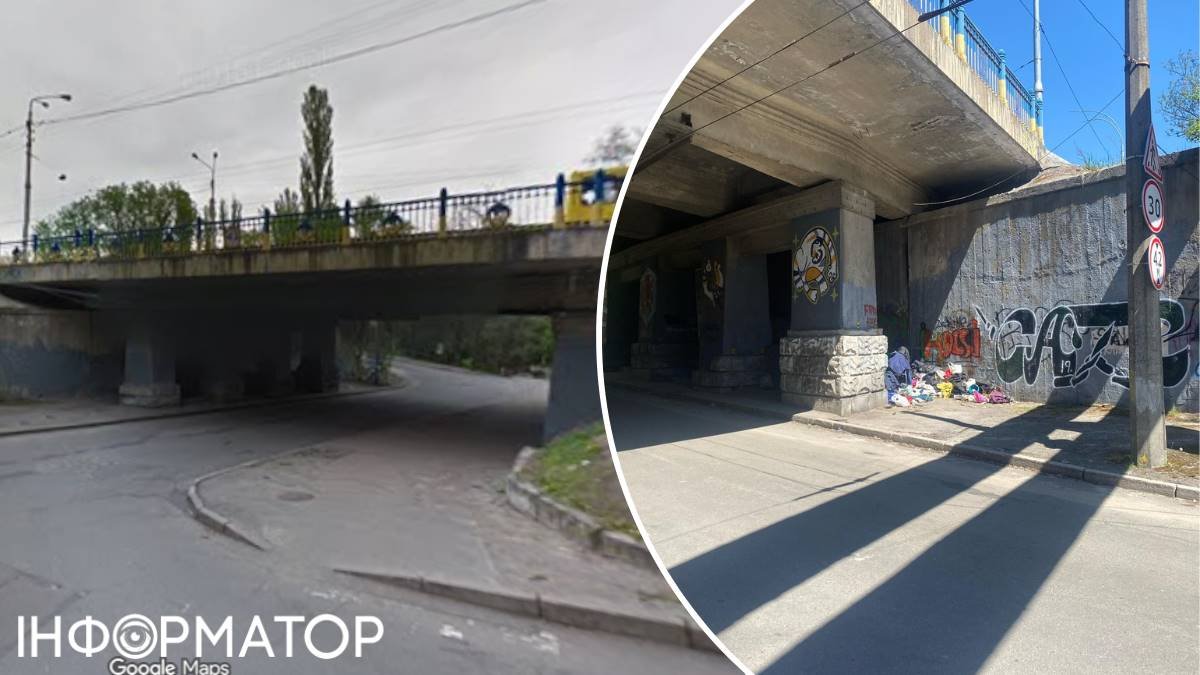 Фото до матеріалу: Під шляхопроводом на Голосіївському проспекту оселився безхатько: мешканці скаржаться на засмічення та гризунів