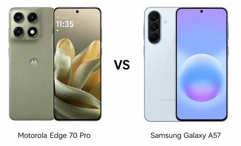 Фото до матеріалу: Motorola Edge 70 Pro проти Samsung Galaxy A57: хто виграв у сегменті середнього класу?