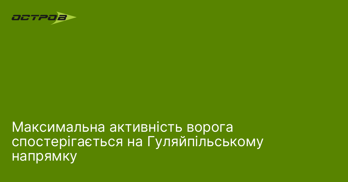 Фото до матеріалу: Максимальна активність ворога на Гуляйпільському напрямку: 19 атак відбито