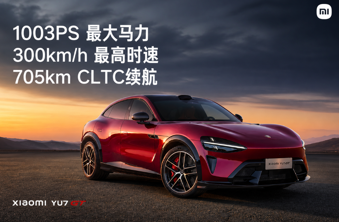 Фото до матеріалу: Xiaomi YU7 GT: потужний електромобіль з запасом ходу 705 км вже на шляху до України