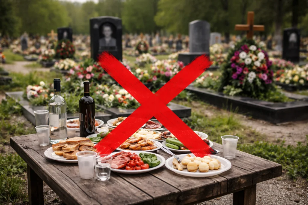 Фото до матеріалу: Благочинний Вінниччини закликає не влаштовувати застілля на кладовищах під час Проводів