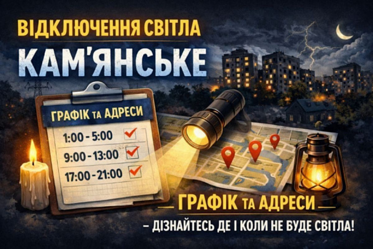 Фото до матеріалу: Графік планових відключень світла в Кам'янському на 7 травня