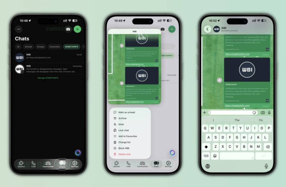 Фото до матеріалу: WhatsApp тестує новий дизайн у стилі iOS 26 – Програми