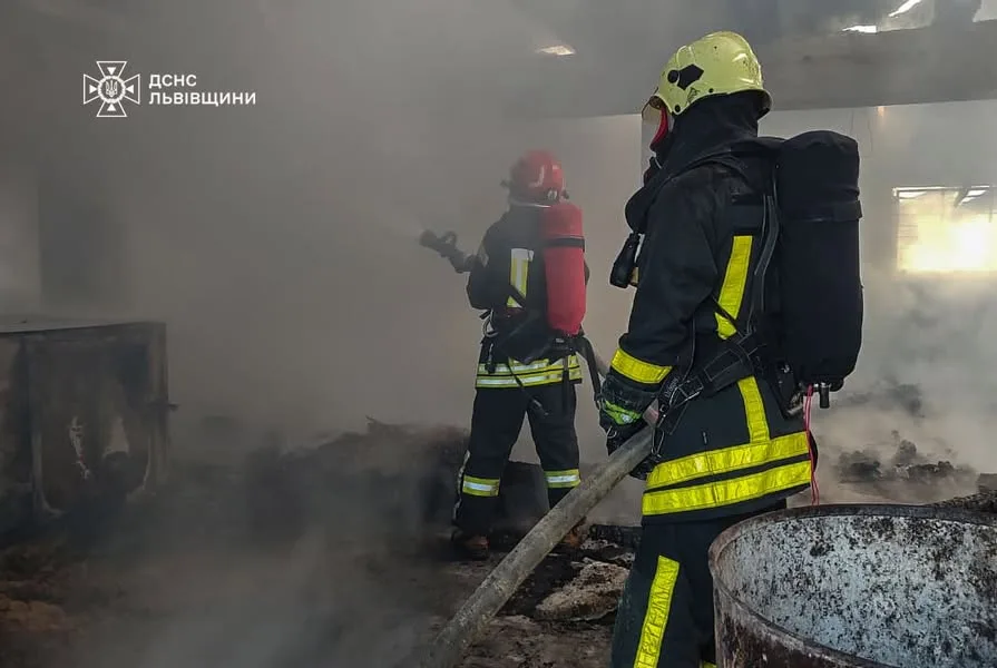 Фото до матеріалу: Пожежу в будівлі ліквідували рятувальники в Солонському