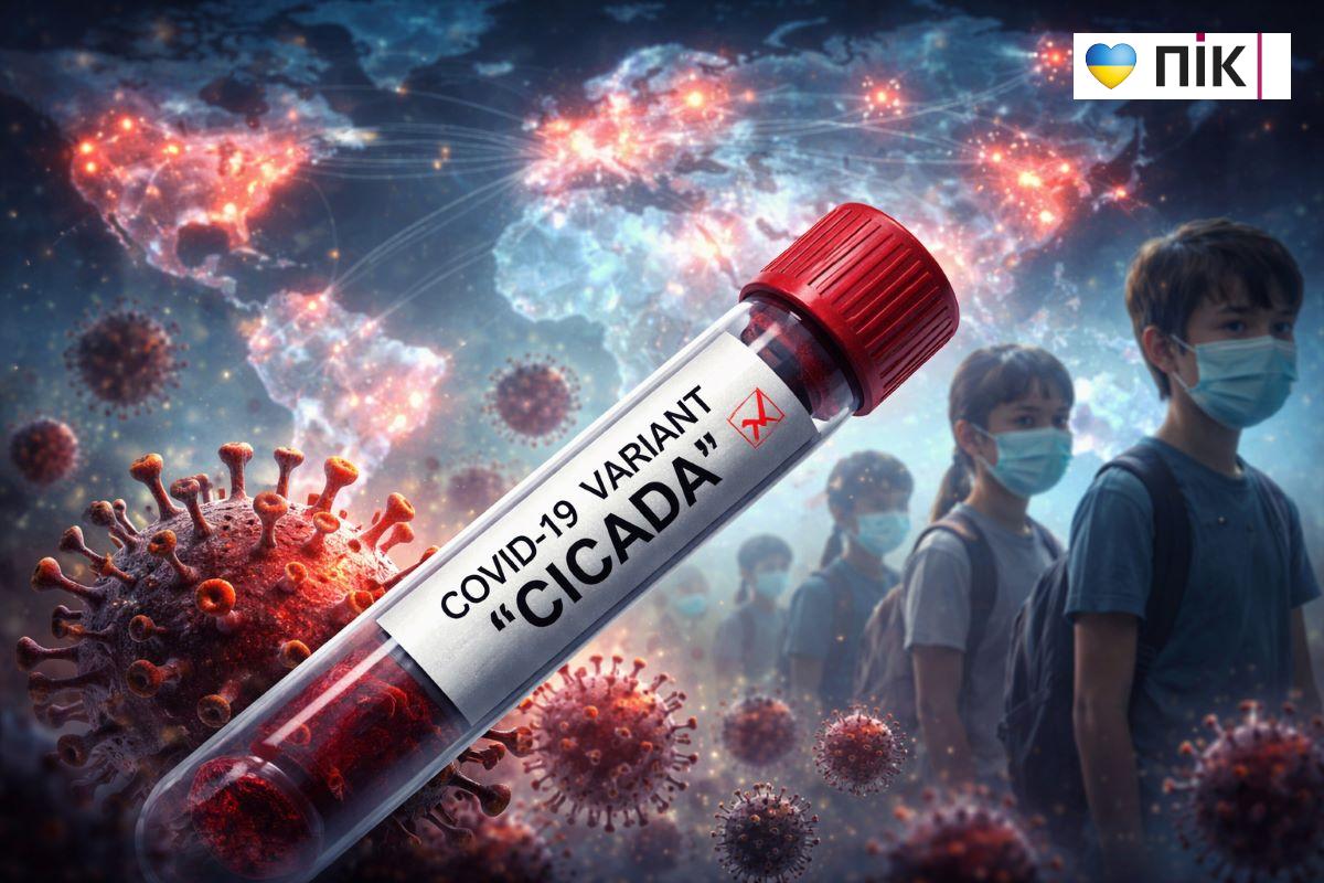 Фото до матеріалу: Новий штам COVID-19 «Цикада» зафіксували у світі: деталі та поради лікарям